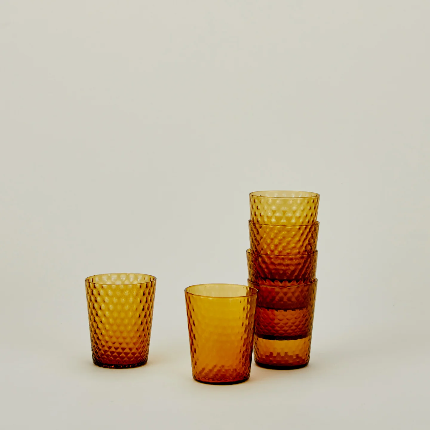 Veneziano Tumbler, Set of 6 - Amber