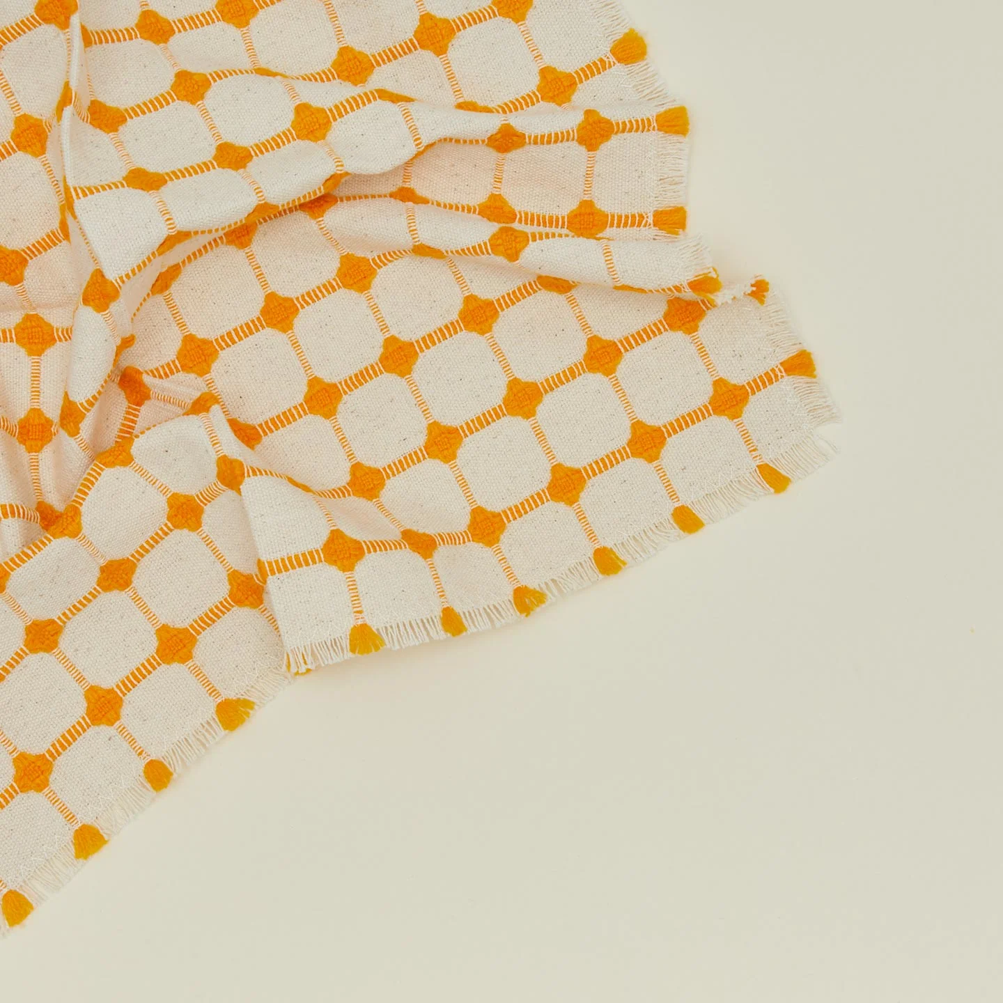 Wicker Fringed Napkin, Set of 4 - Marigold - Image 3