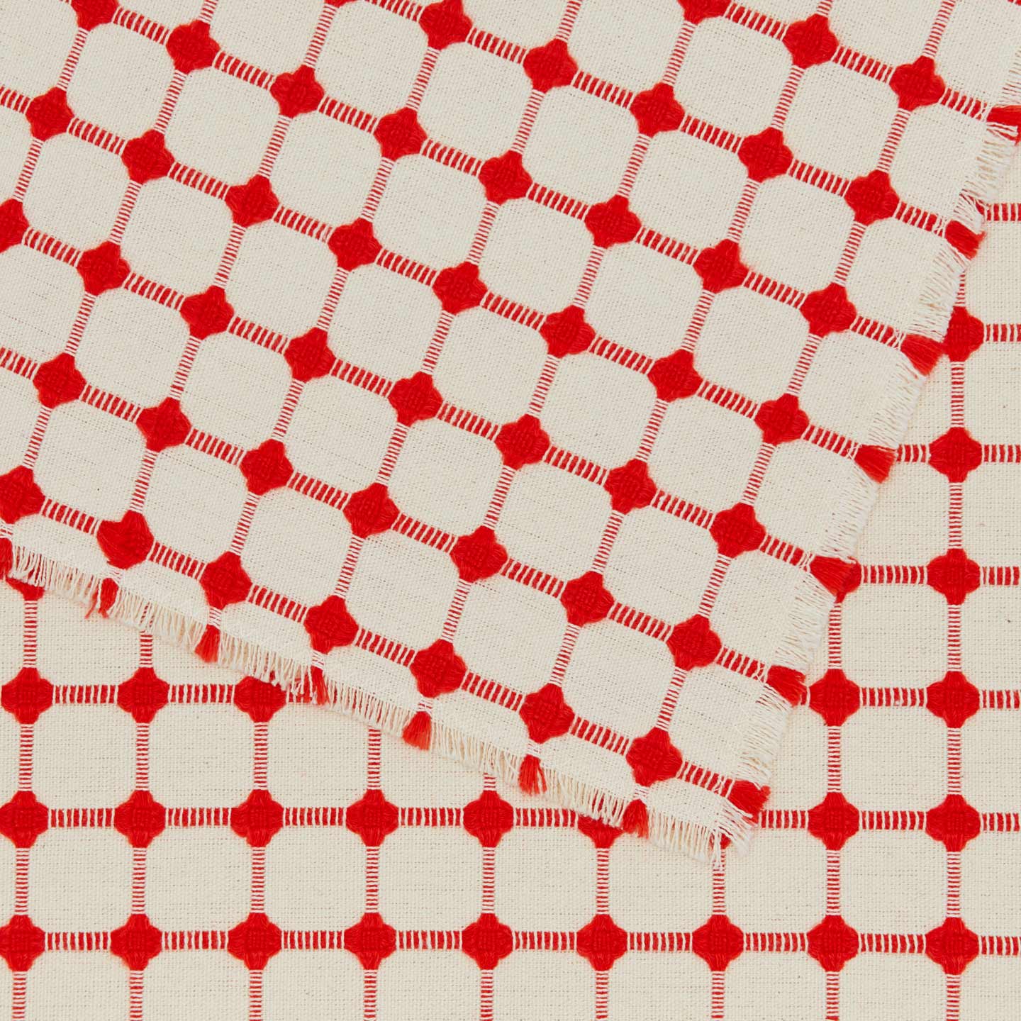 Wicker Fringed Placemat, Set of 4 - Cherry - Image 4