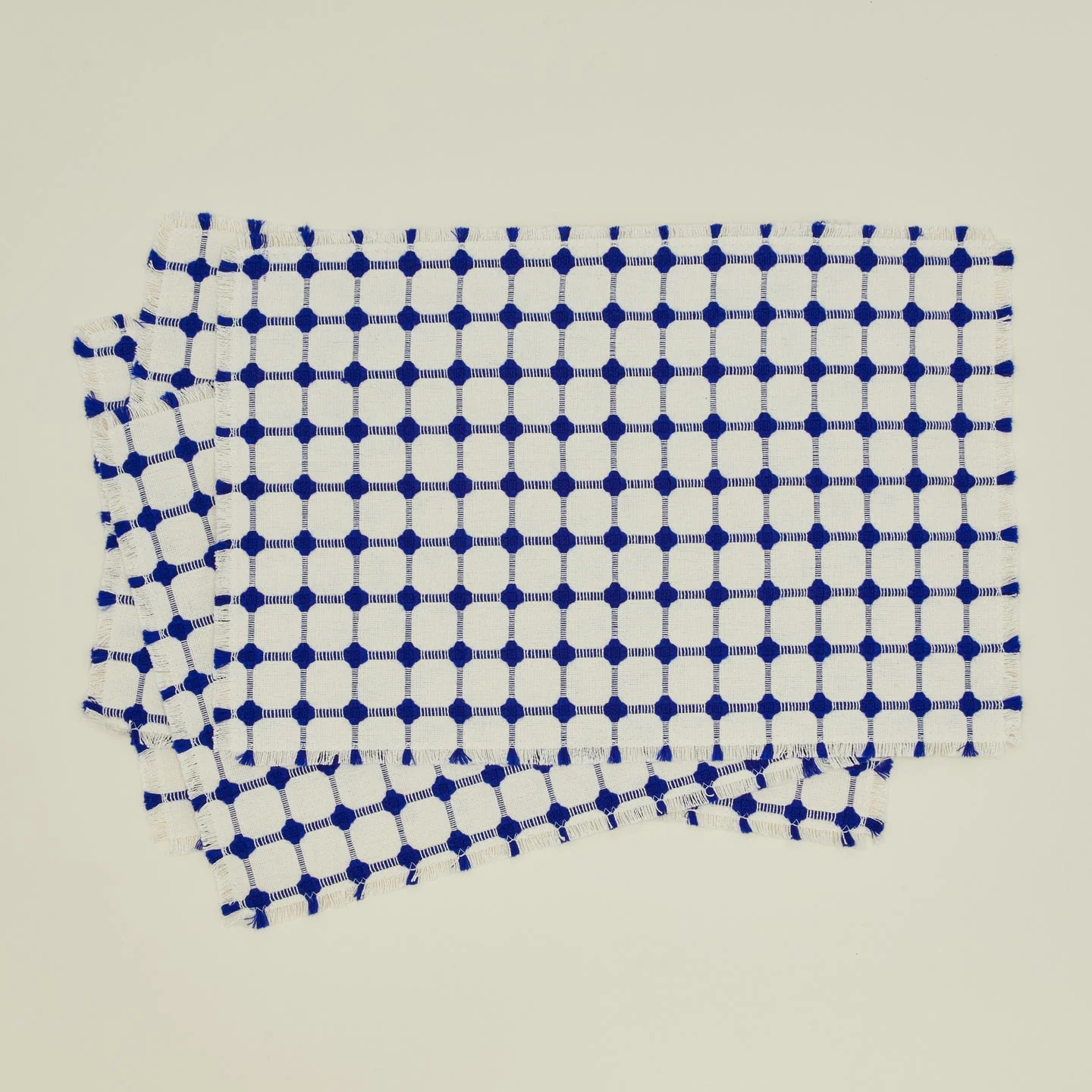 Wicker Fringed Placemat, Set of 4 - Cobalt - Image 3