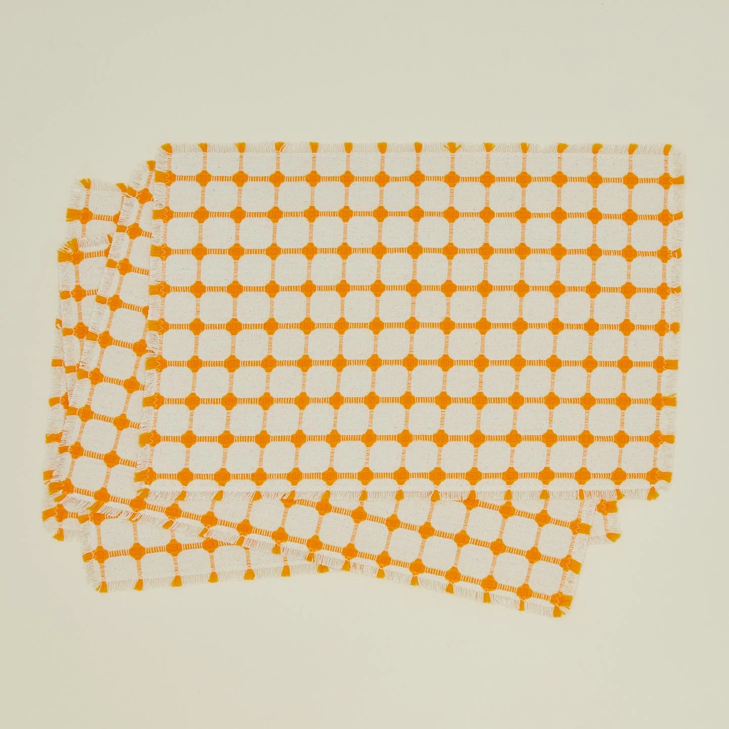 Wicker Fringed Placemat, Set of 4 - Marigold - Image 3