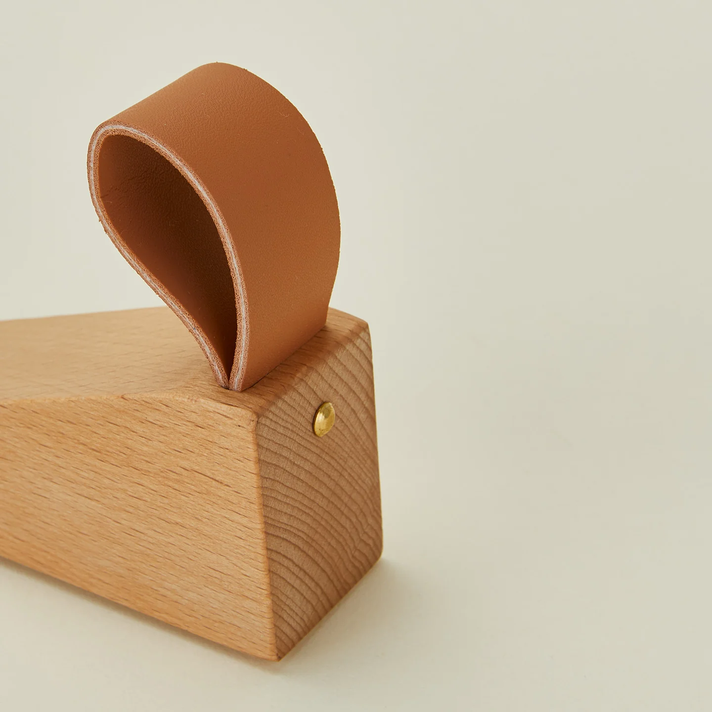 Wood + Leather Door Stopper - Image 4